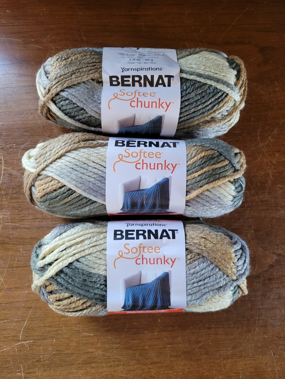 Bernat Softee Chunky Ombre Yarn-Stillness (Pack of 3 Skein)